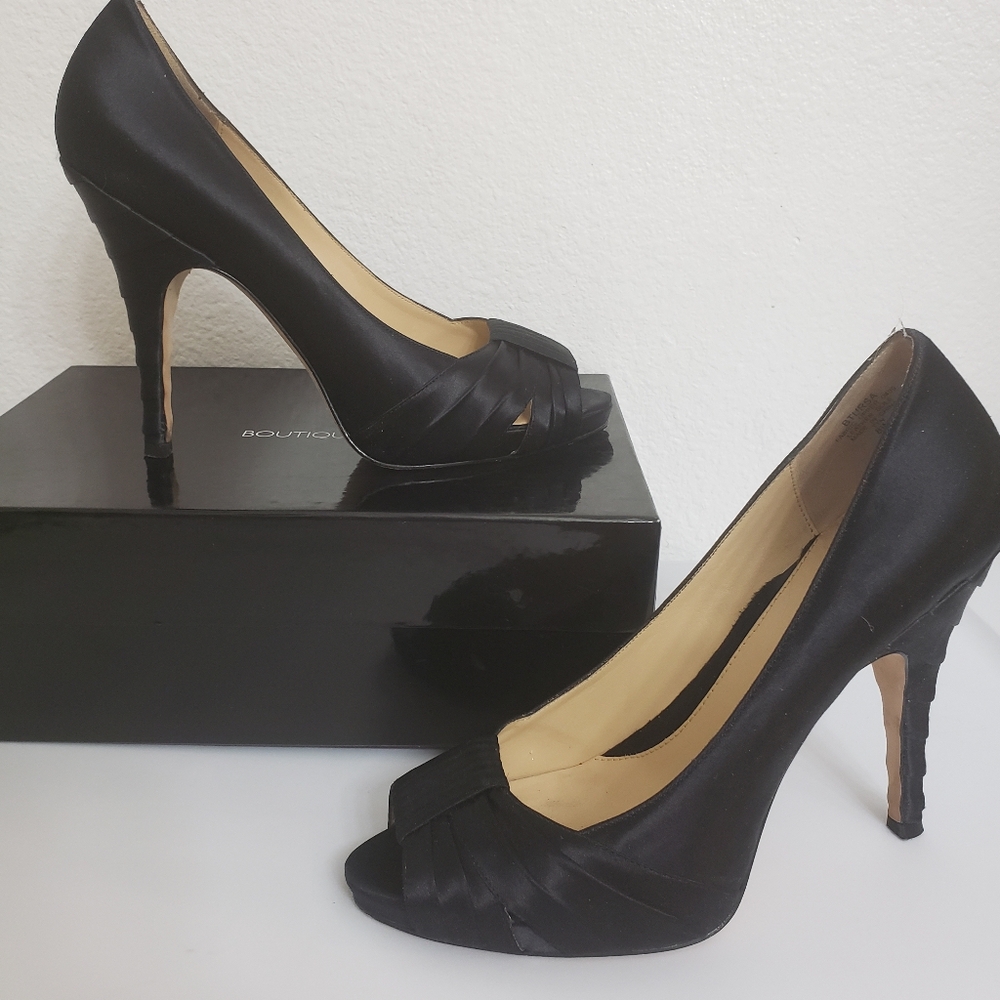 Boutique9 Tursa Women Black Atlas Heels Pumps#